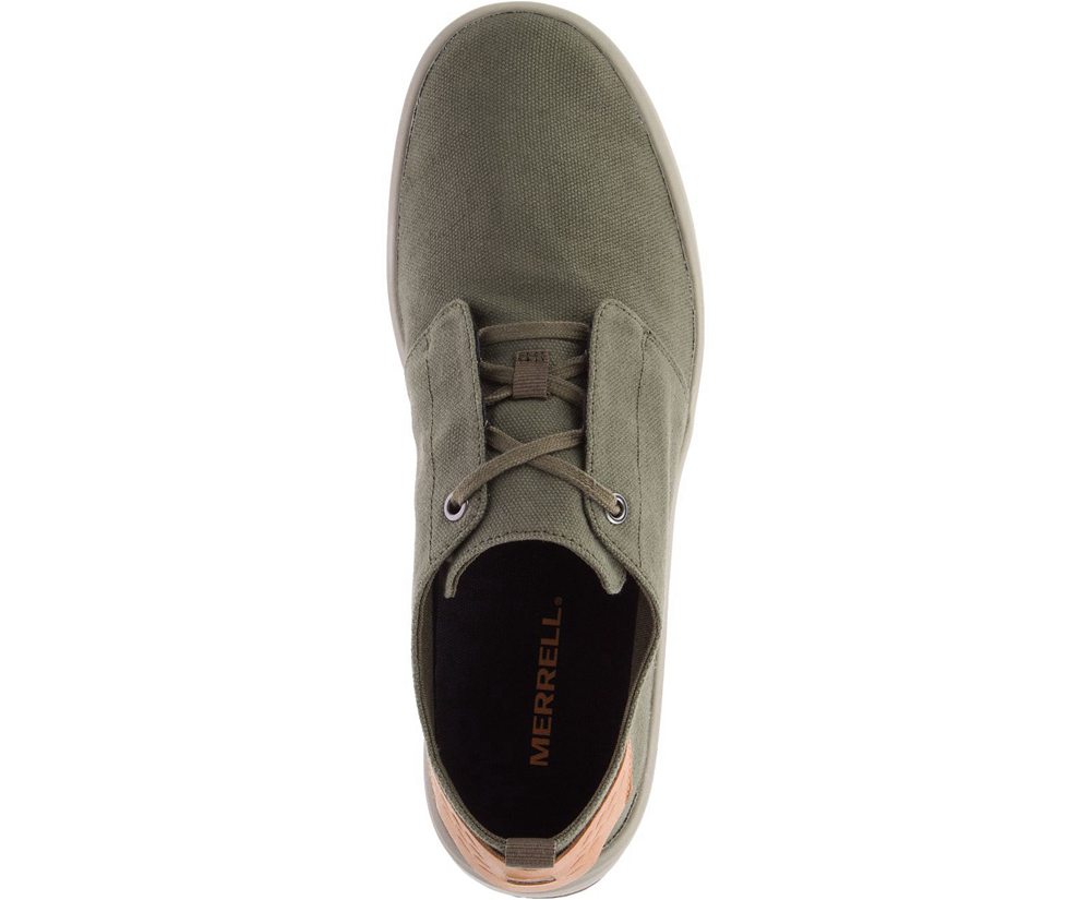 Merrell Sneakers Herre - Gridway Lærred - Olivengrøn - DNT530687